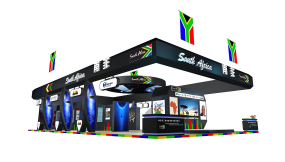 南非航空航天展展台设计效果图方案