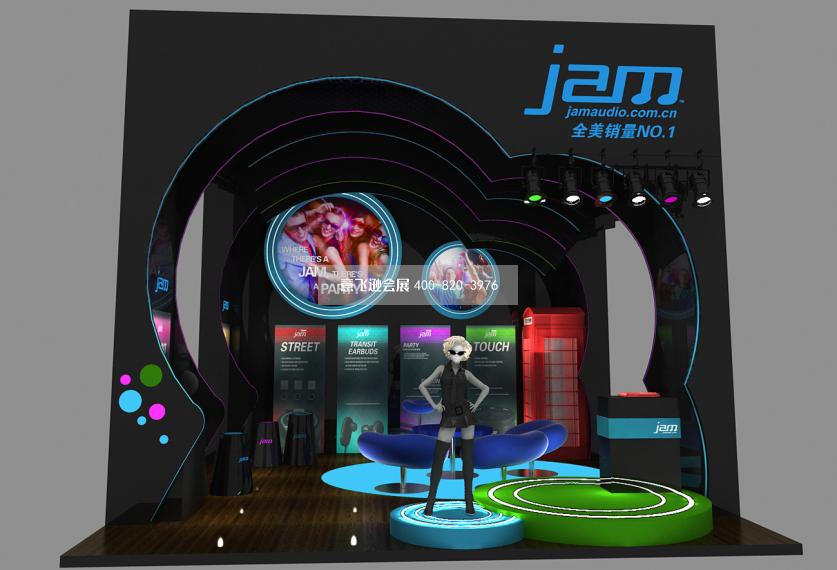 JAM内衣展台设计效果图,小面积展台设计效果图