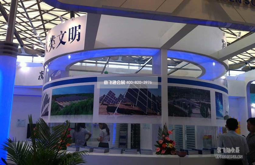 上海光伏展天能科技展台设计搭建,展台搭建案例