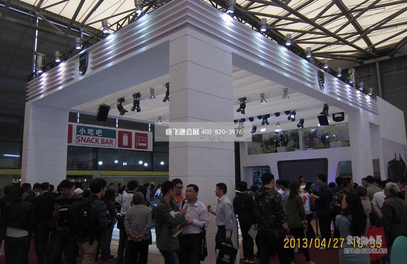 上海车展展台设计搭建,PGO汽车展位设计装修