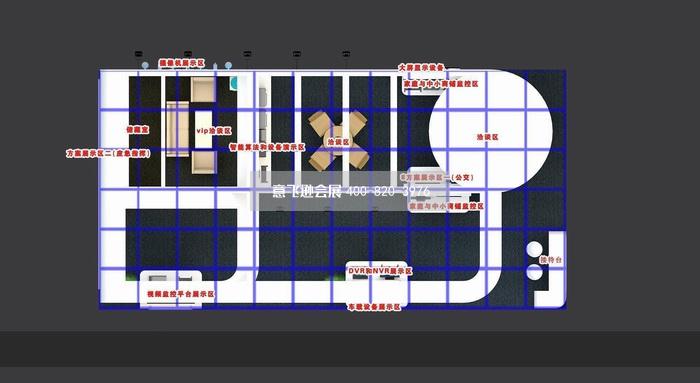 创世科技安防电子展台设计效果图