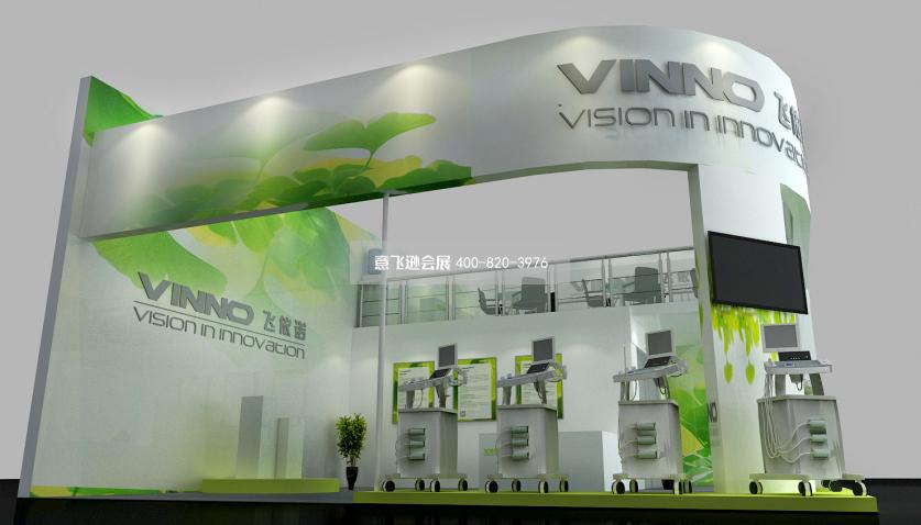 飞侬诺电子科技48平双层展台设计效果图方案