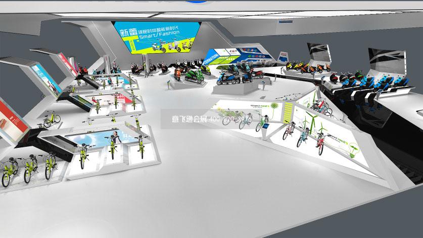 南京电动车展展台设计,新蕾电动车南京电动车展展台设计效果图